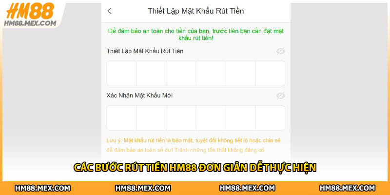 Các bước rút tiền HM88 đơn giản dễ thực hiện